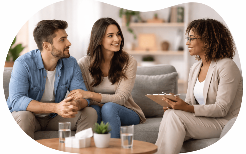 Couples therapy session in a bright office (1)